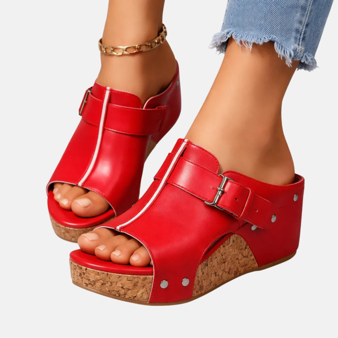 Joséphine | Sandales compensées à boucle
