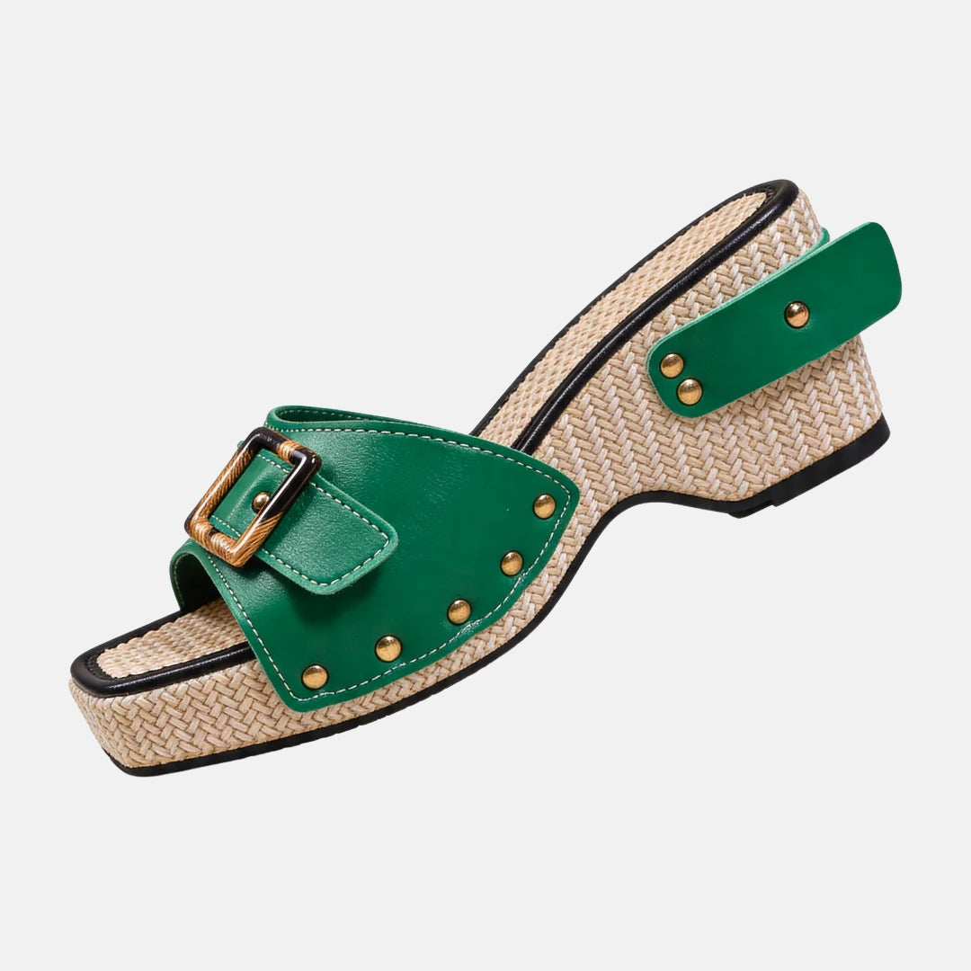 Adèle | Sandales compensées tressées