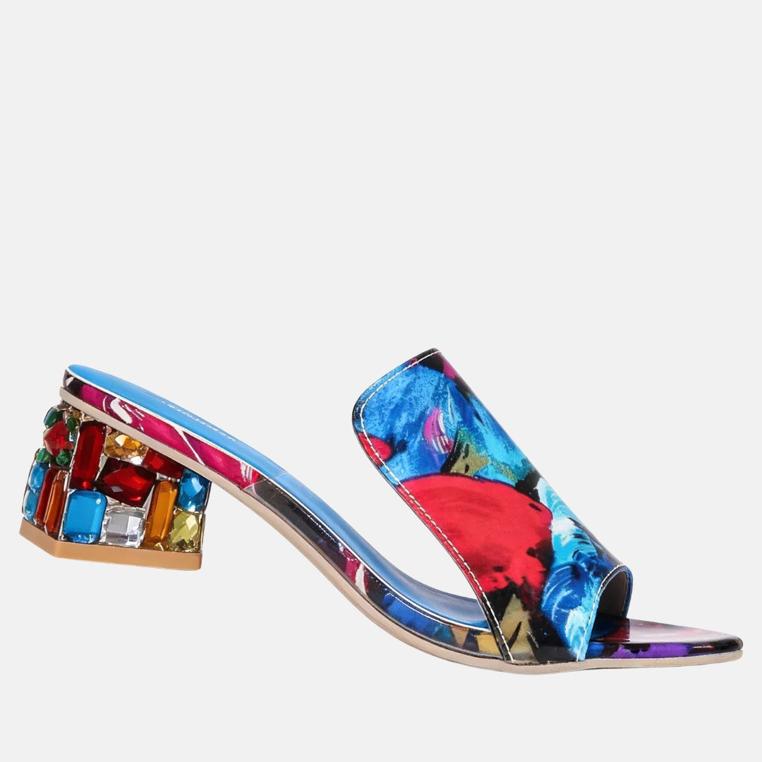 Clémence | Sandales à talon orné de bijoux