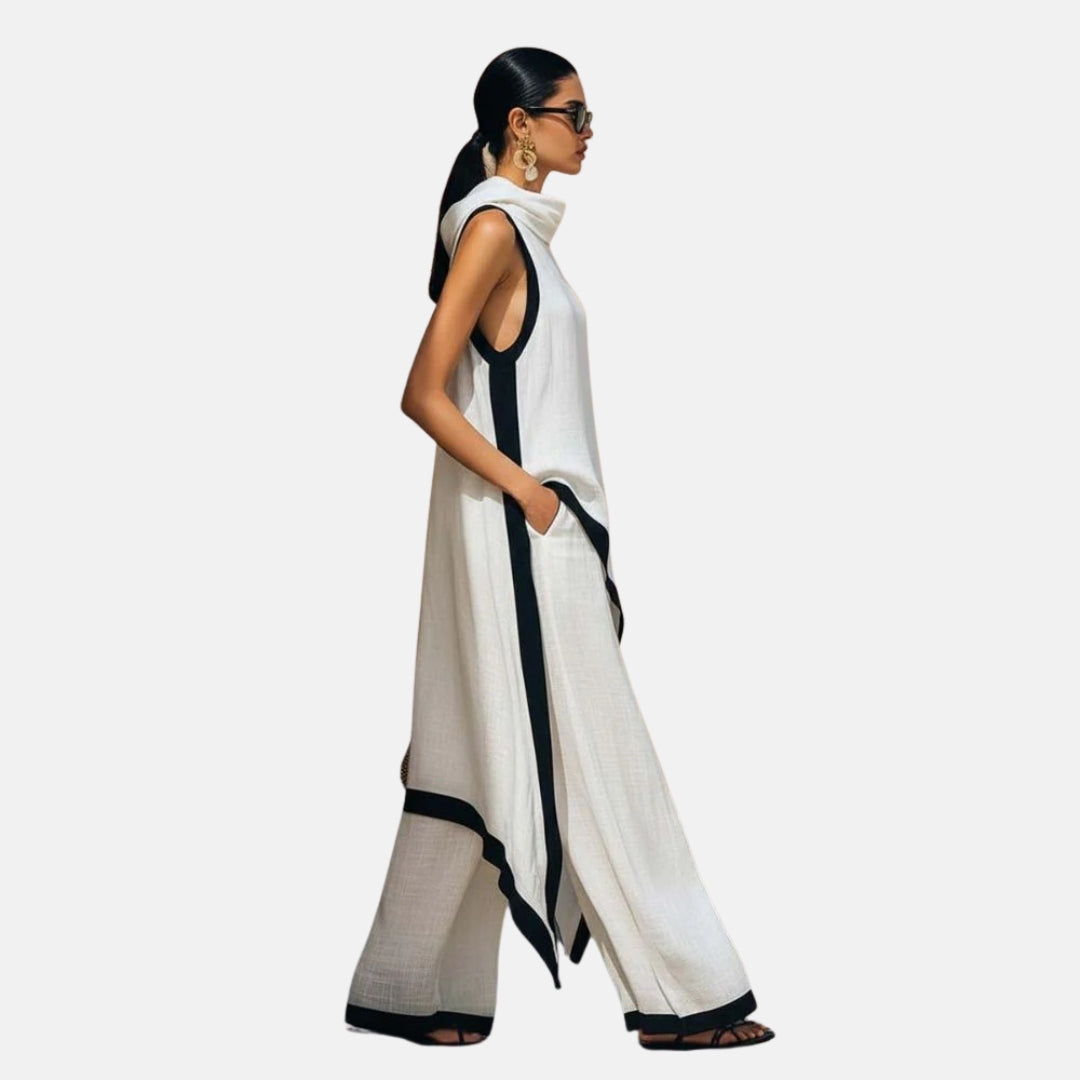 Léonie | Ensemble tunique longue et pantalon large