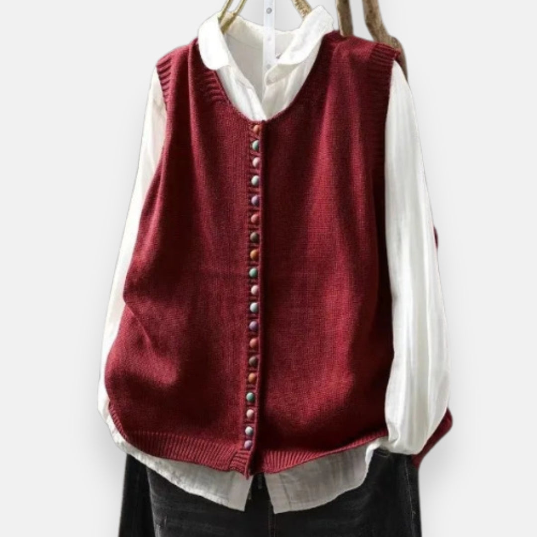 Élodie | Gilet sans manches en maille