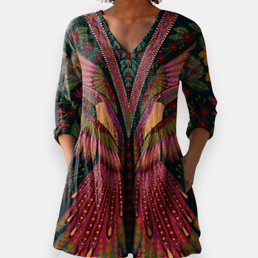 Liliose | Blouse Col V Ailée