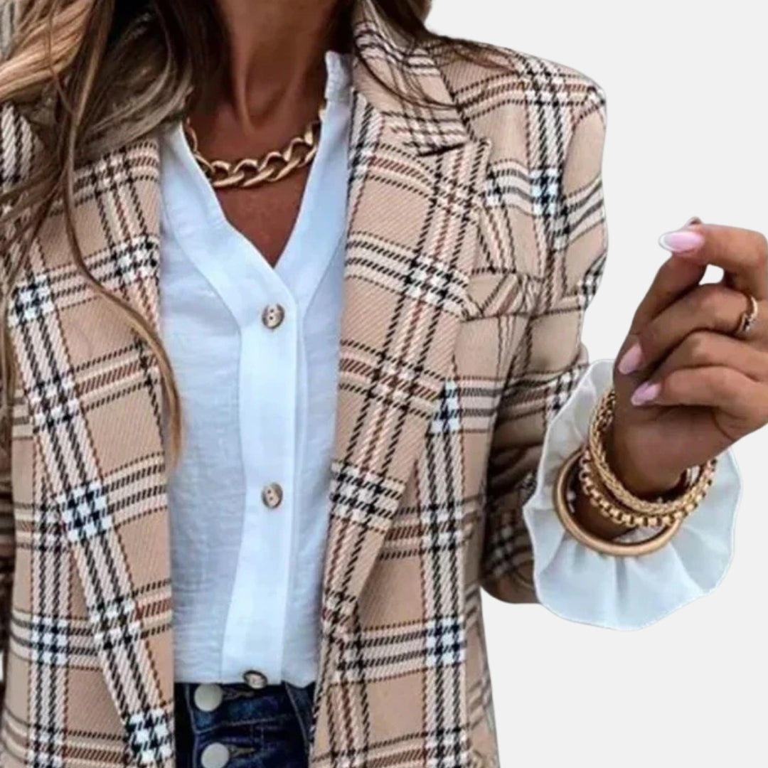 Calienne | Blazer à carreaux chic