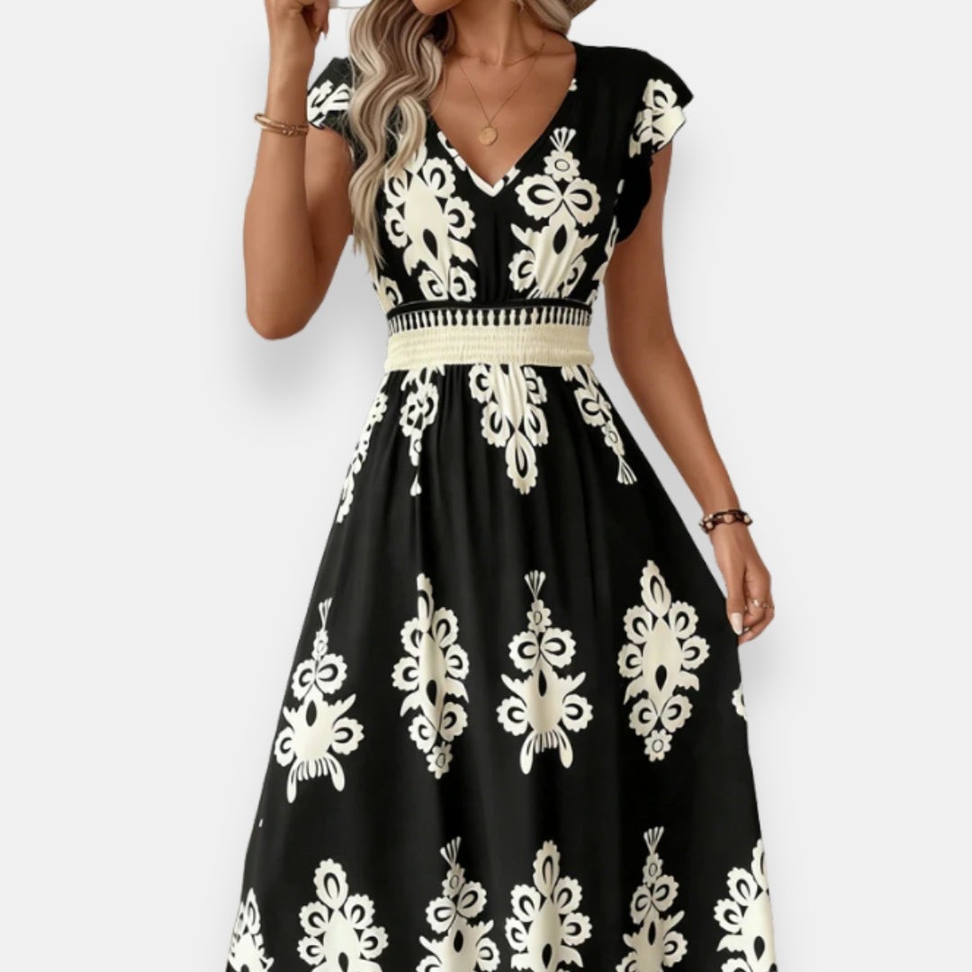 Servanne | Robe Imprimé Ornemental