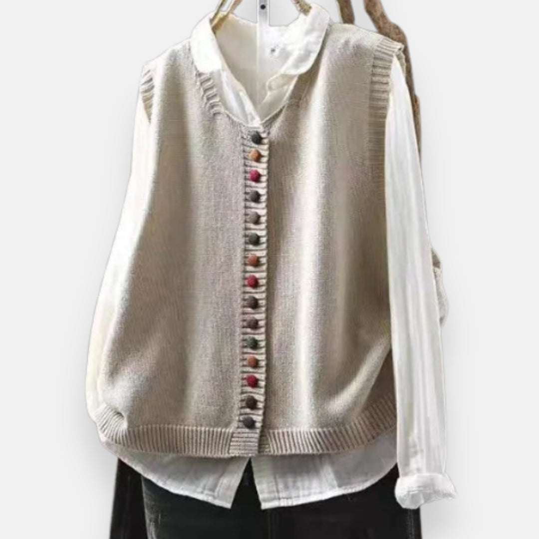 Élodie | Gilet sans manches en maille