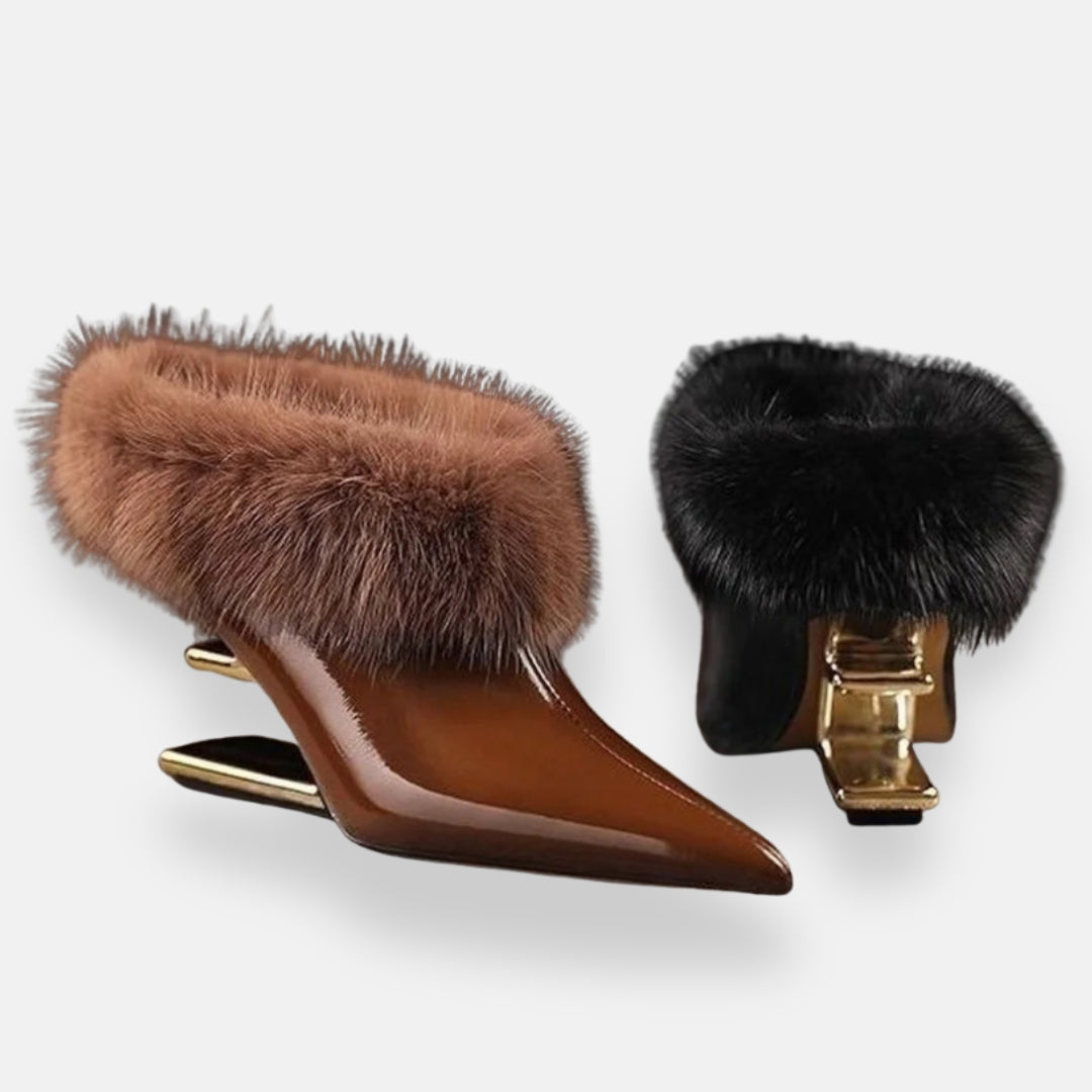 Amarine | Mules élégantes à fourrure