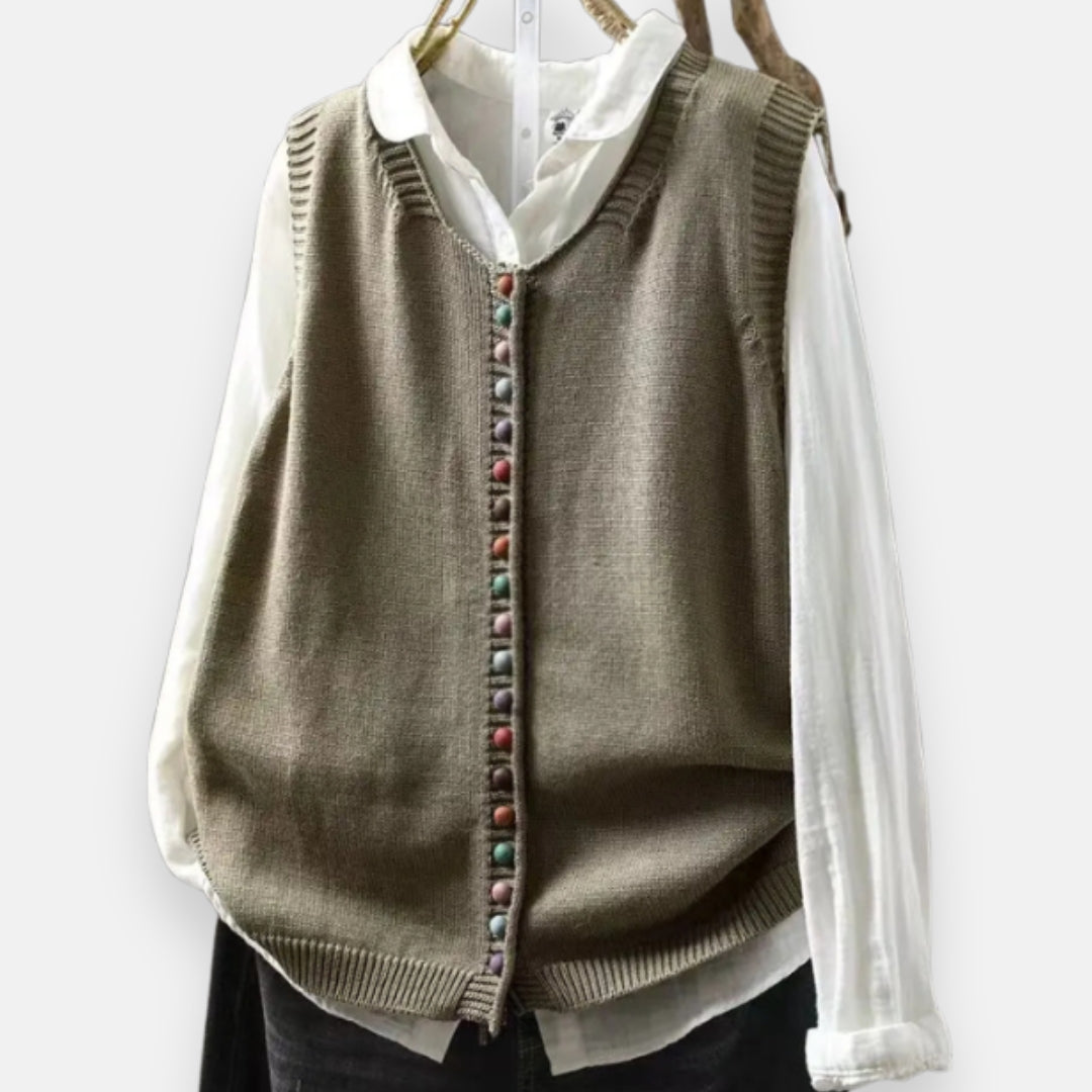 Élodie | Gilet sans manches en maille