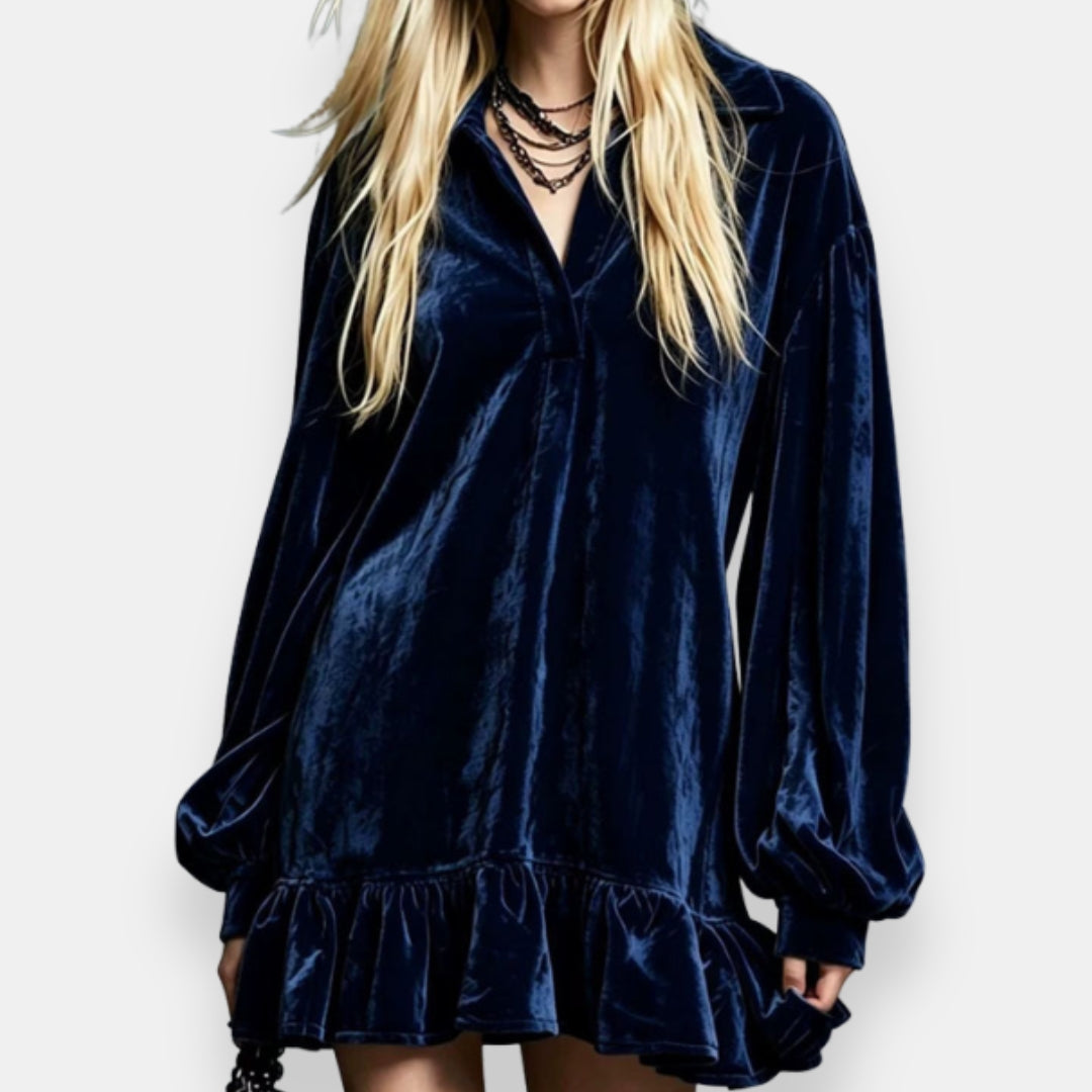 Ilona | Robe Courte Veloutée