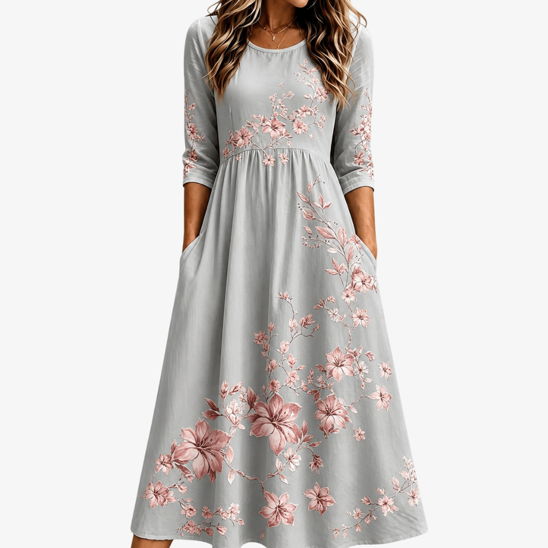 Sylvette | Robe Fleurie Froncée