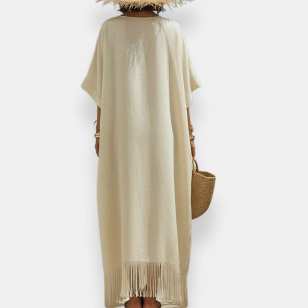 Azalaïs | Robe Kaftan Franges