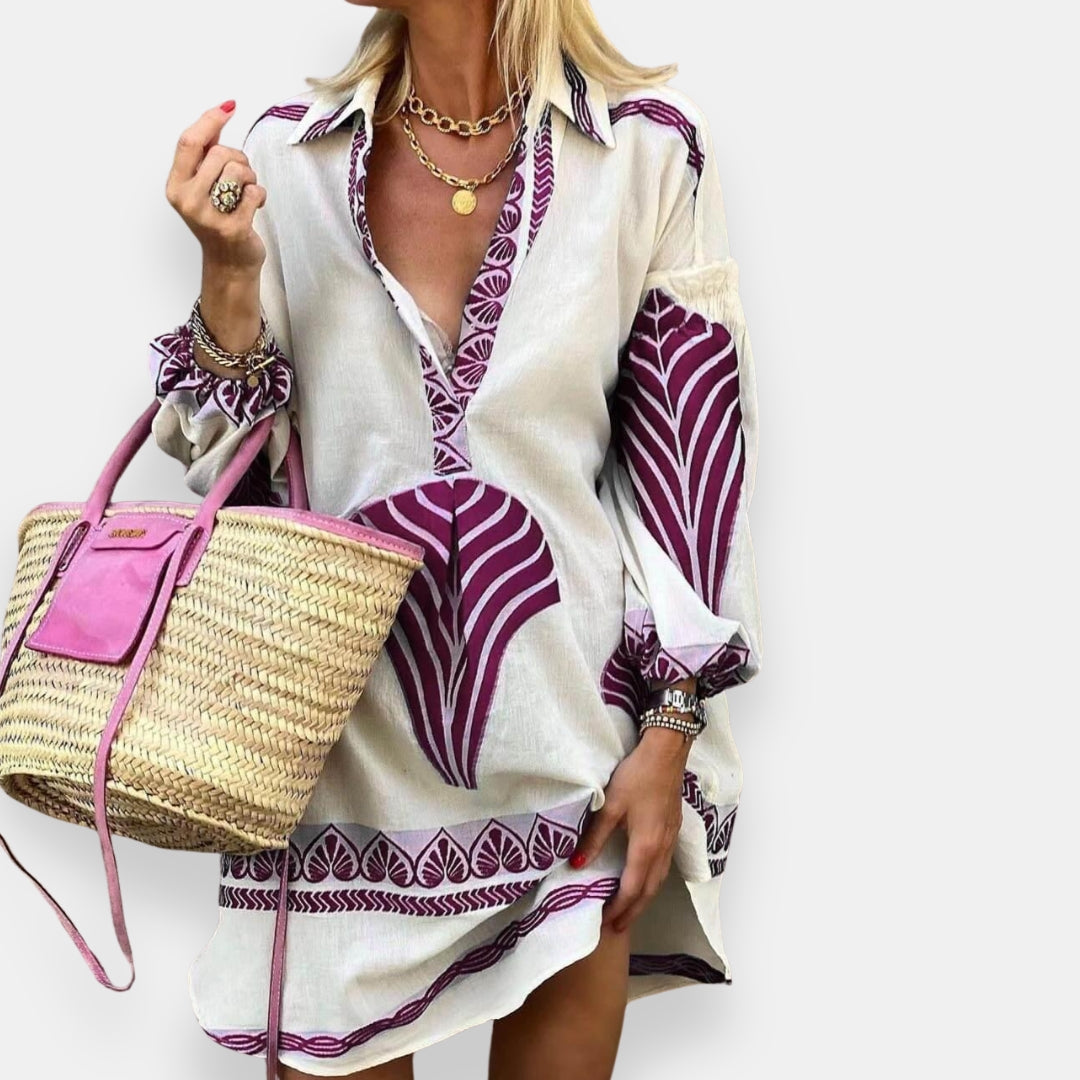 Dorine | Robe Chemise Graphique