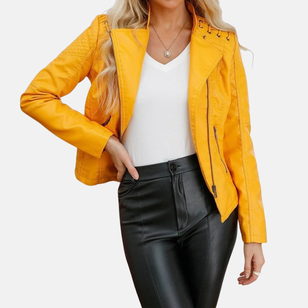 Diana | Veste en cuir d’agneau lavé