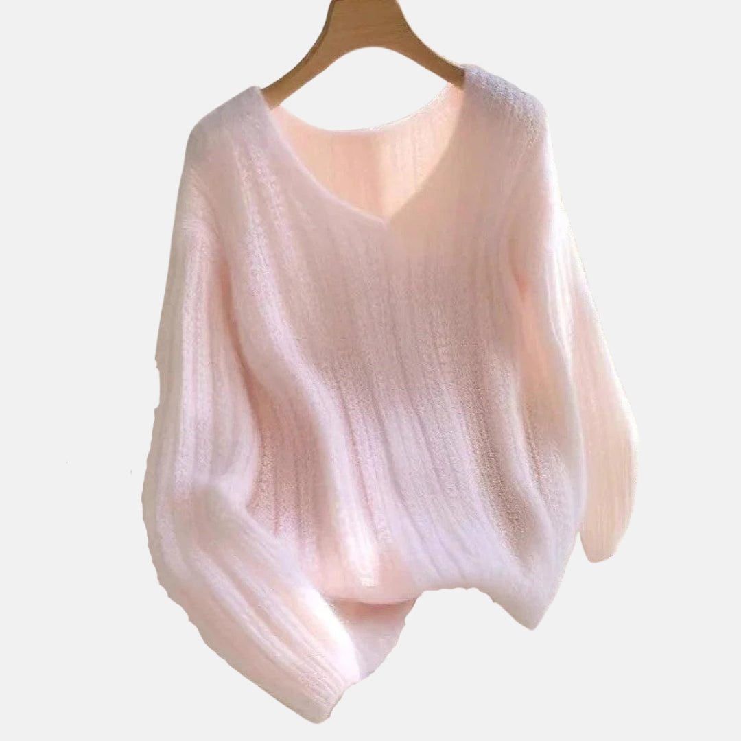 Amara | Pull doux rose pâle