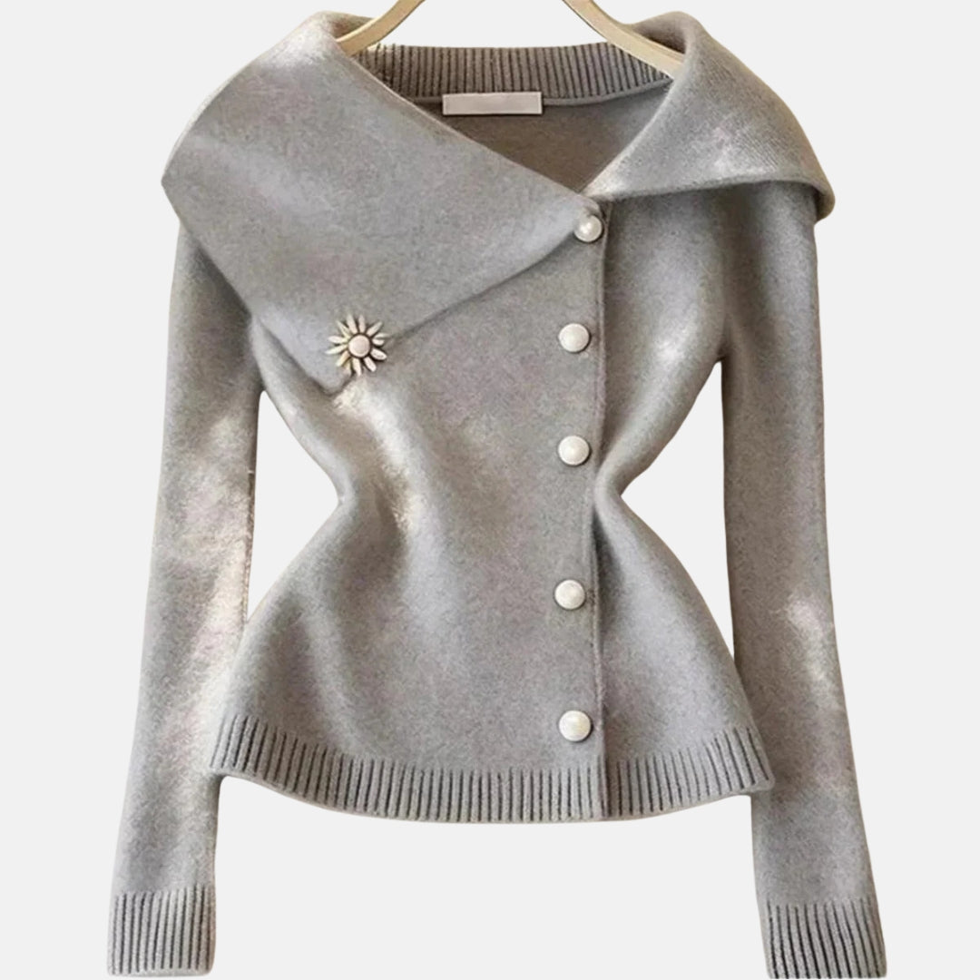 Alix | Cardigan à col drapé