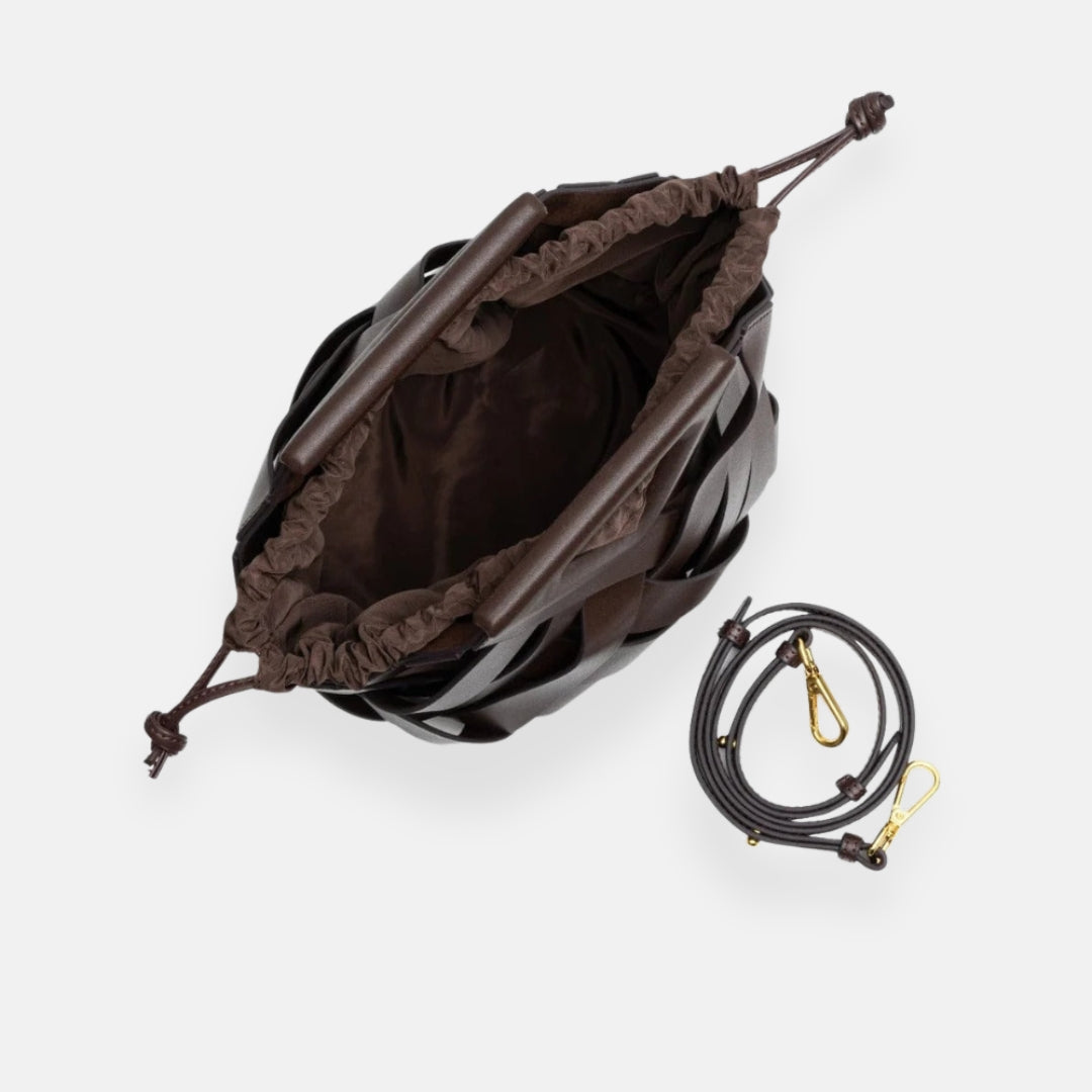 Zara | Sac tressé à poignée triangle