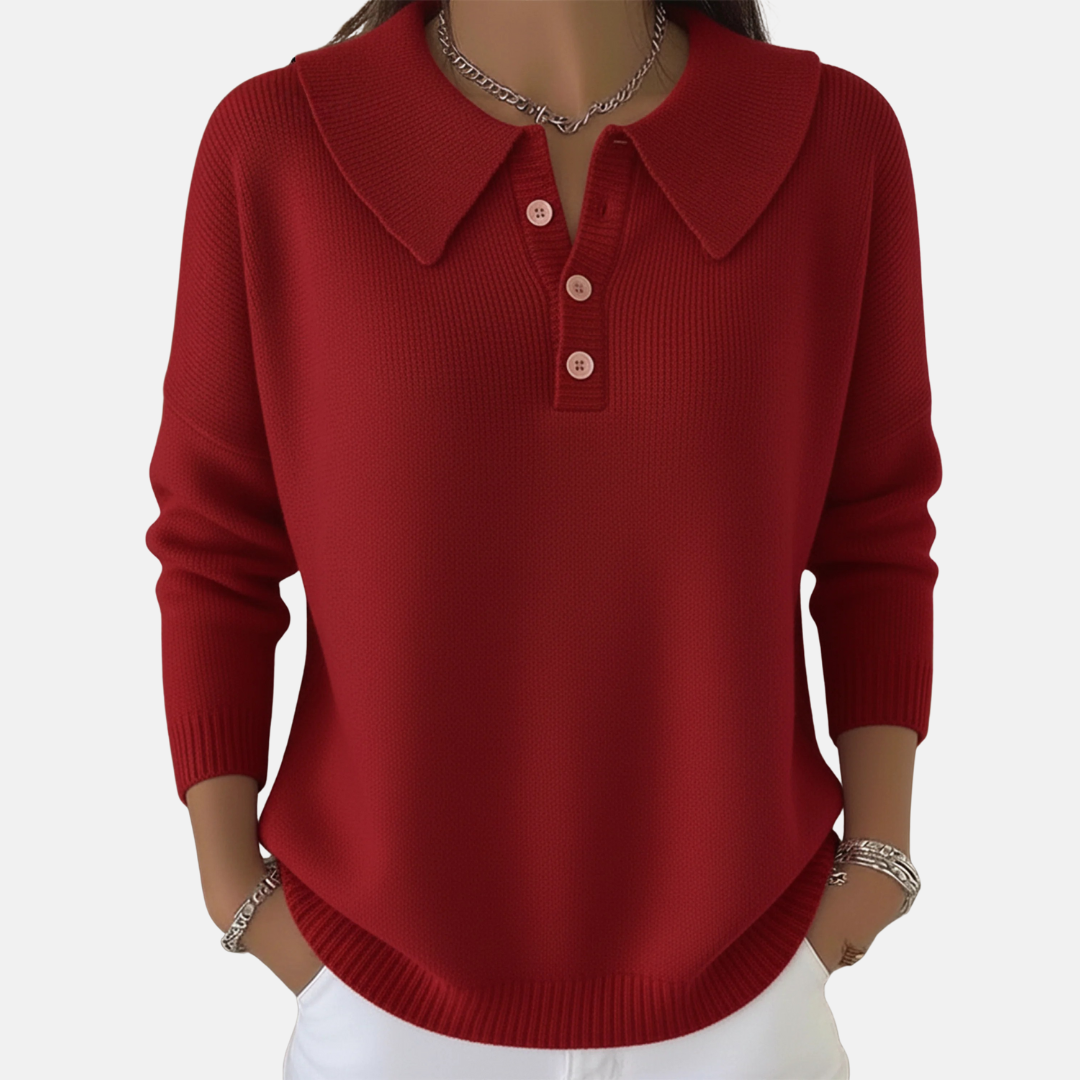 Ursula | Haut à col polo chic