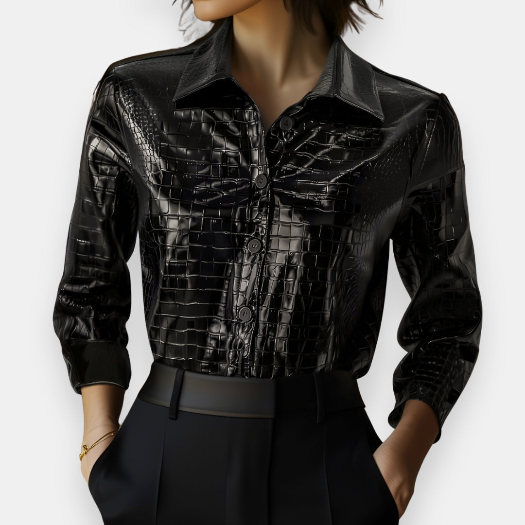 Angeline | Chemise Croco Texturée