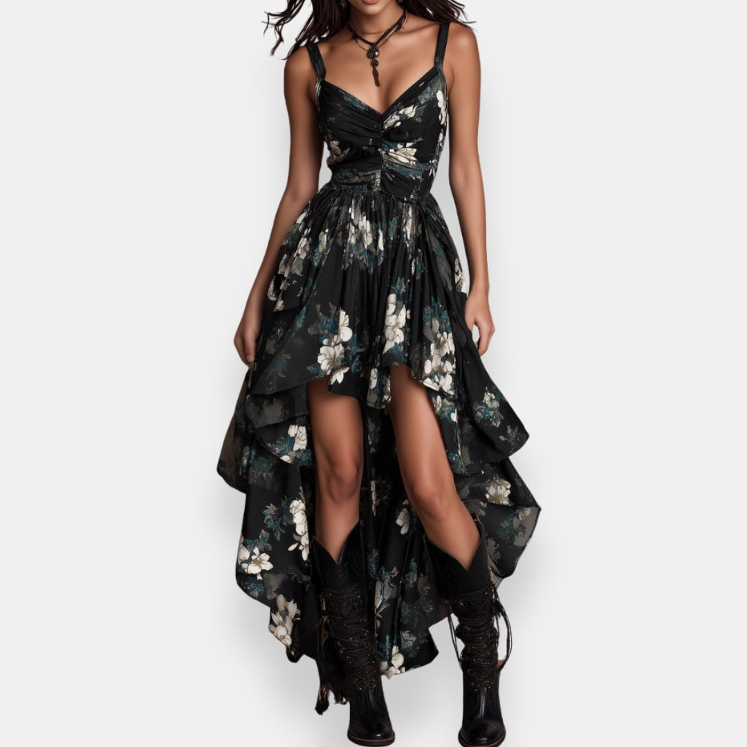 Garvianne | Robe Fleurie Asymétrique
