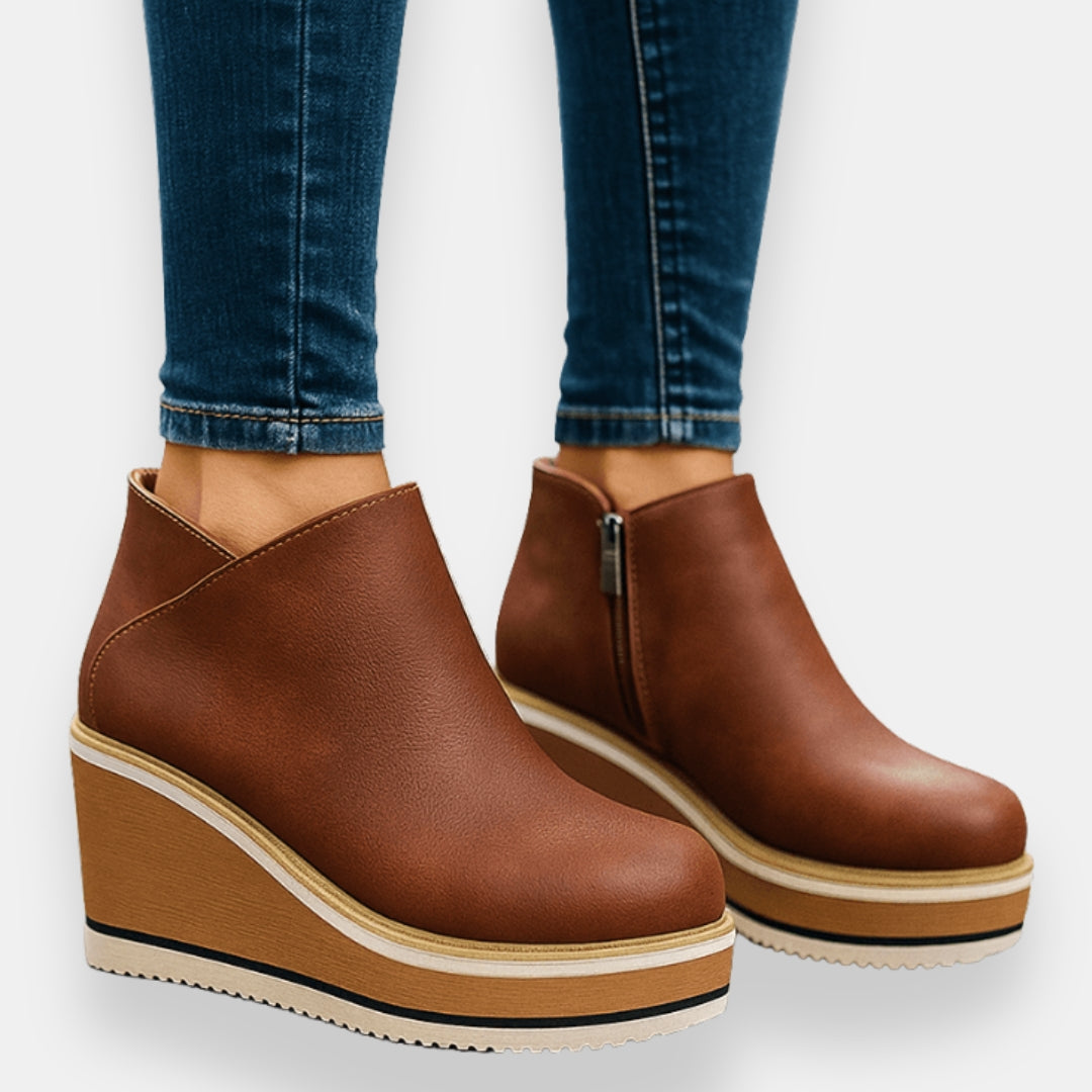 Roumane | Bottines compensées zip latéral