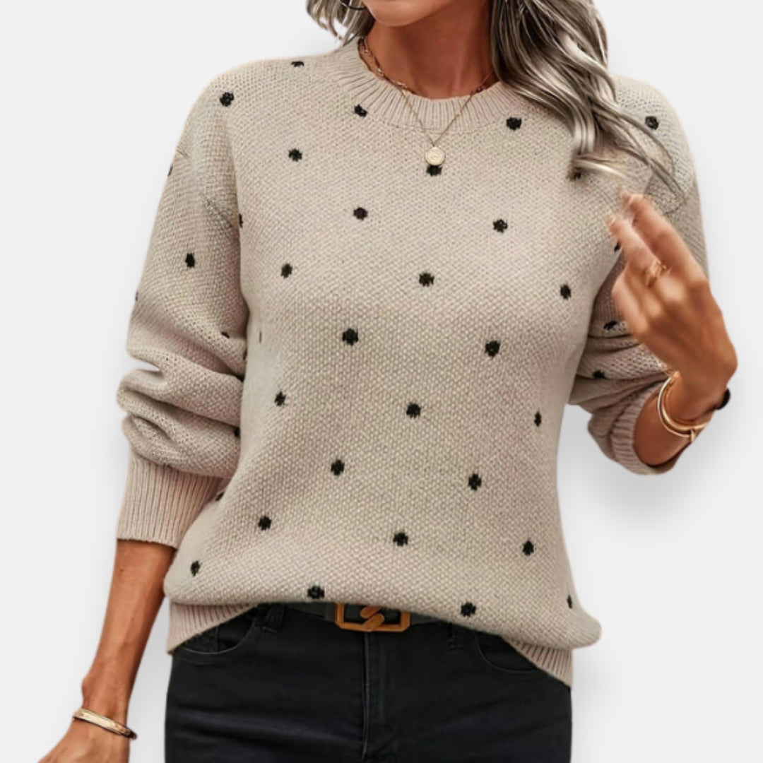 Alexia | Pull en tricot à pois