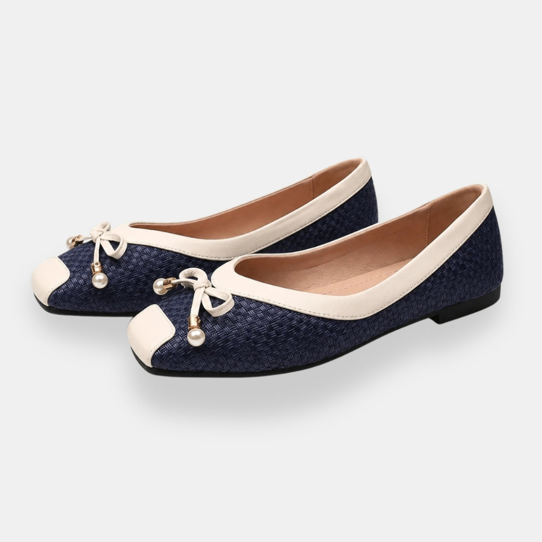 Cathy | Ballerines Tressées Perlées
