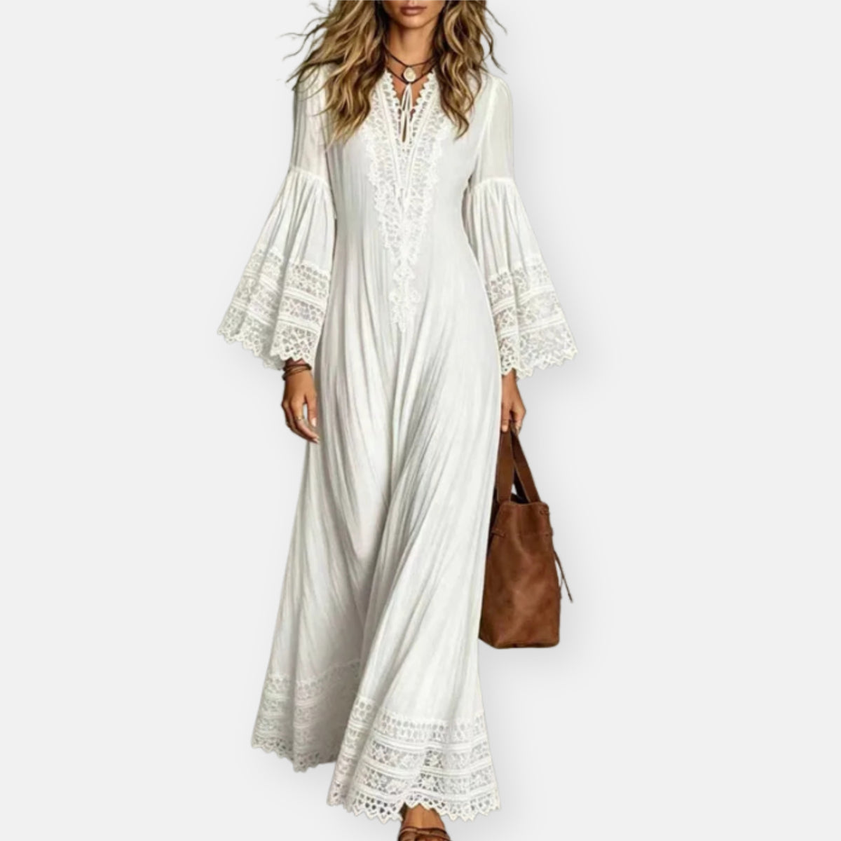 Ines | Robe Longue Bohème en Dentelle