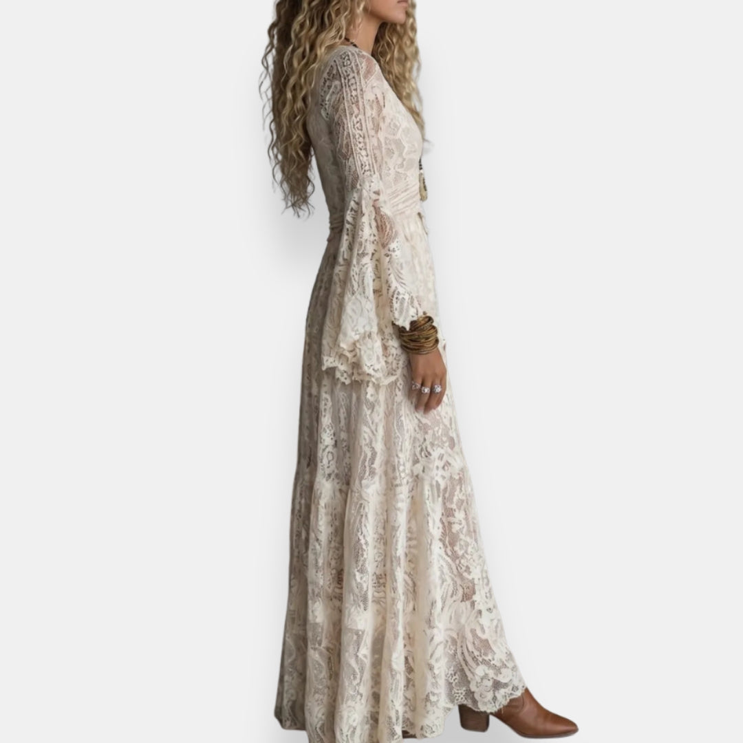 Sorvène | Robe longue bohème en dentelle