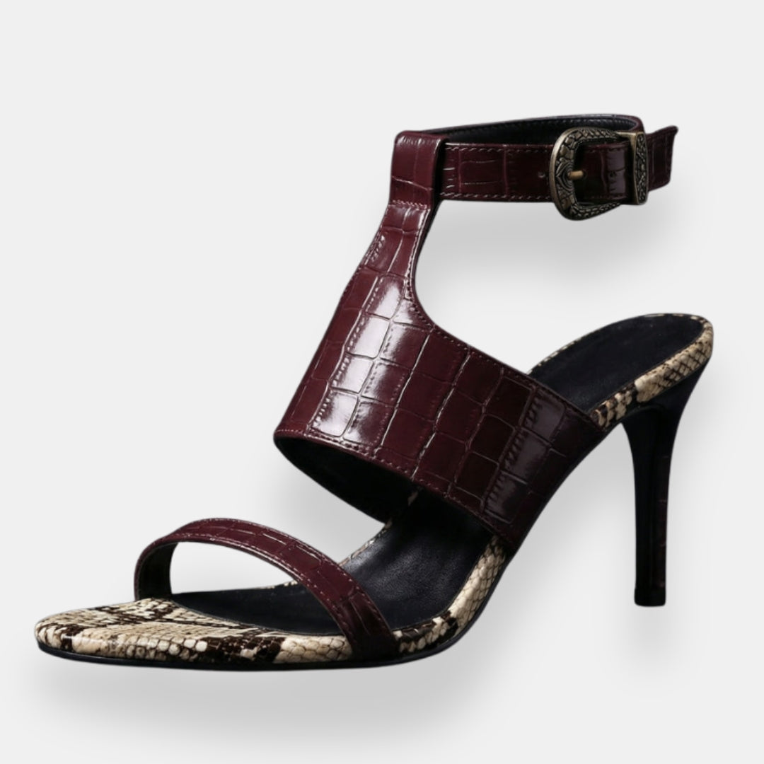 Aldegonde | Sandales talon croco