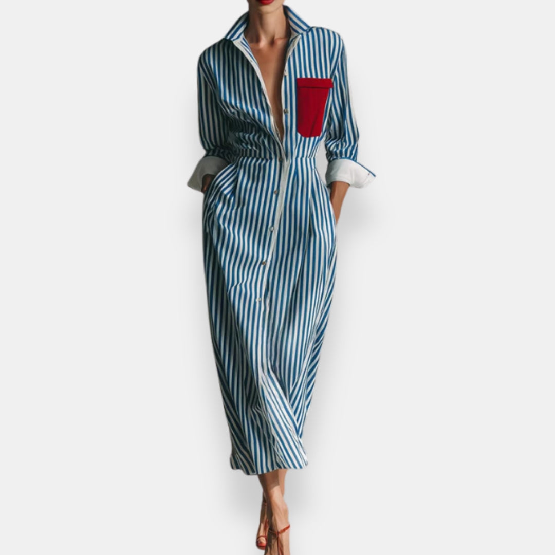 Naomie | Robe Chemise Rayée