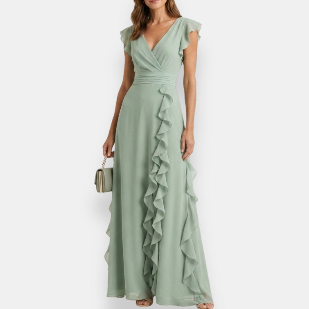 Prune | Robe cérémonie volanté