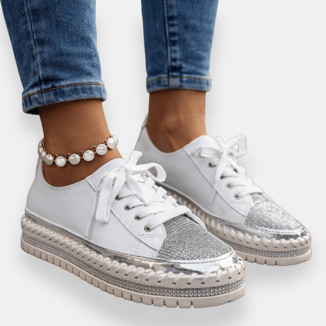 Vouivre | Sneakers métallisées pailletées
