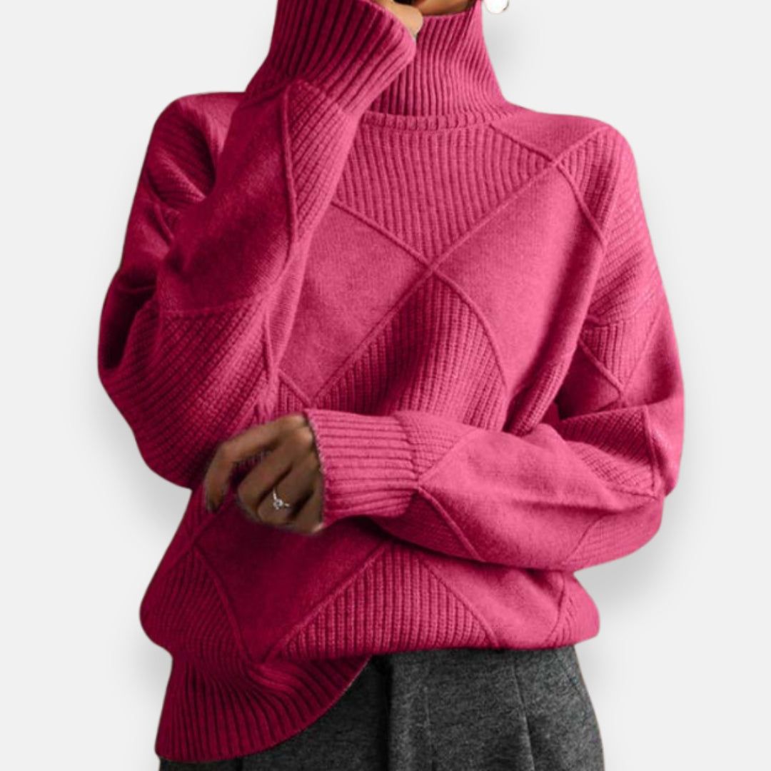 Alésia | Pull col montant texturé