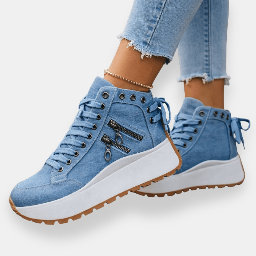 Elvinde | Sneakers montantes zippées