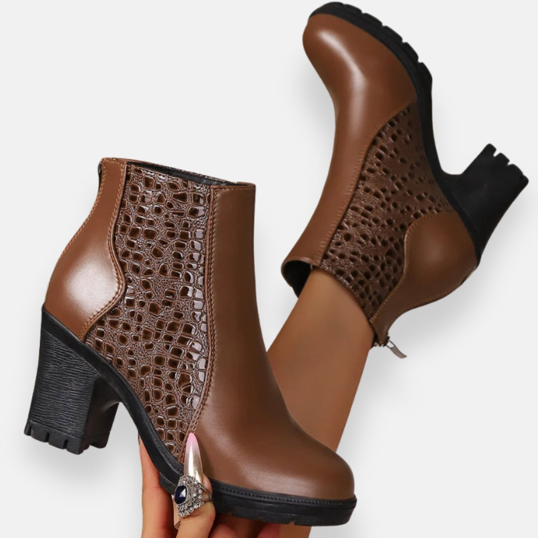 Callista | Bottines à Talon Texturées