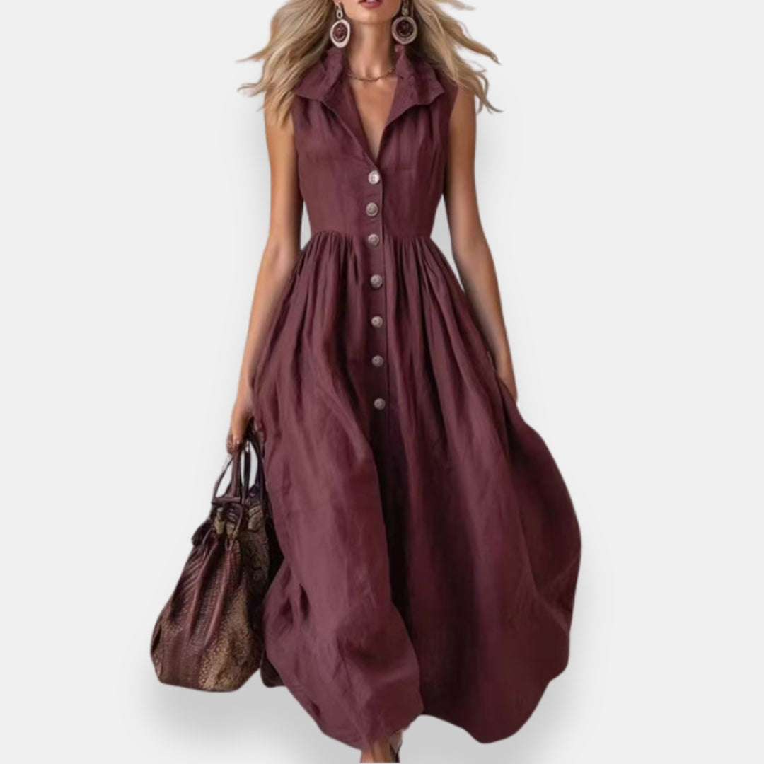 Blandine | Robe chemise froncée