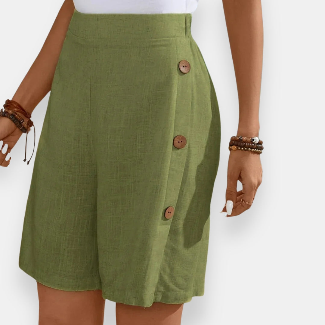 Léana | Short Taille Boutonné