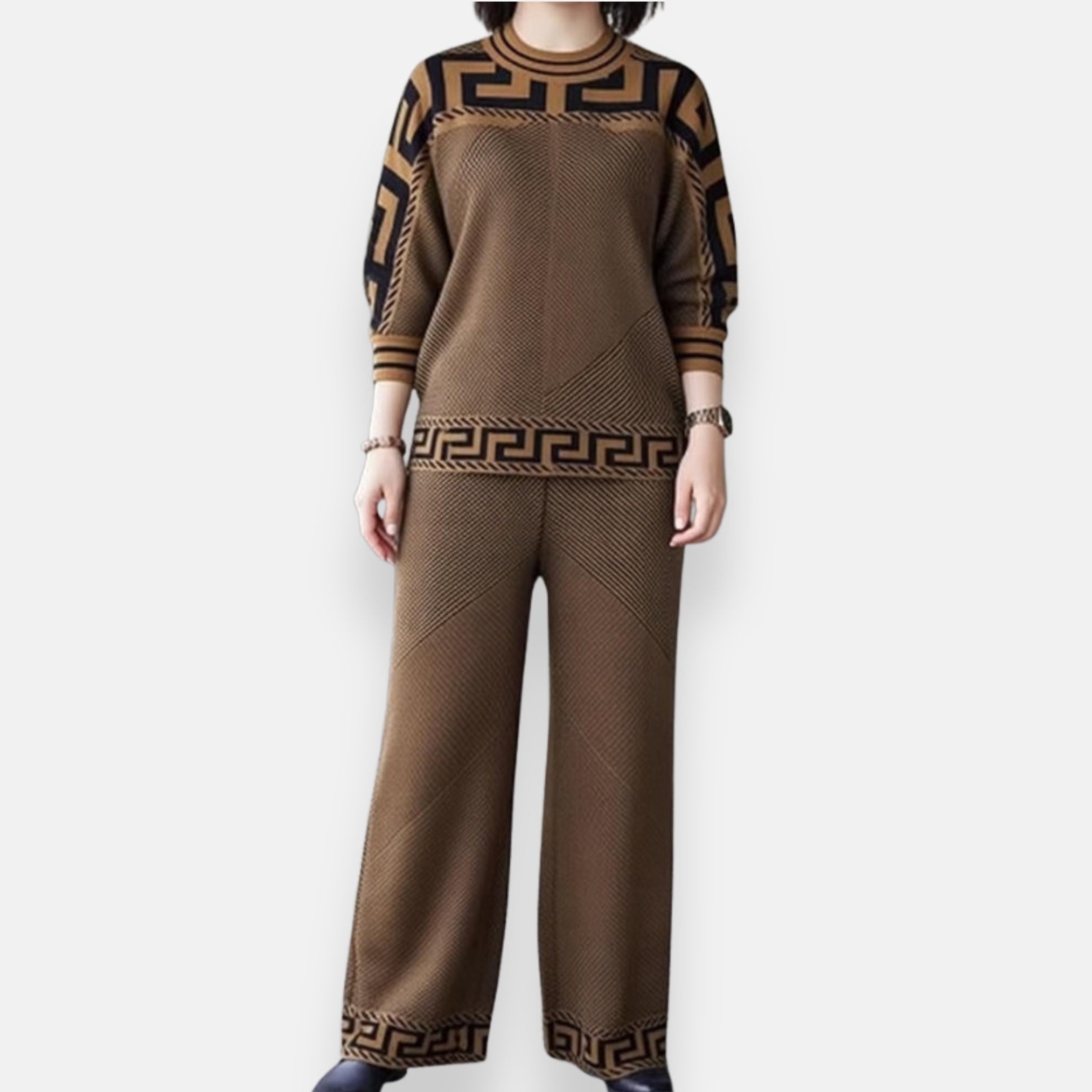 Évanna | Ensemble maille graphique