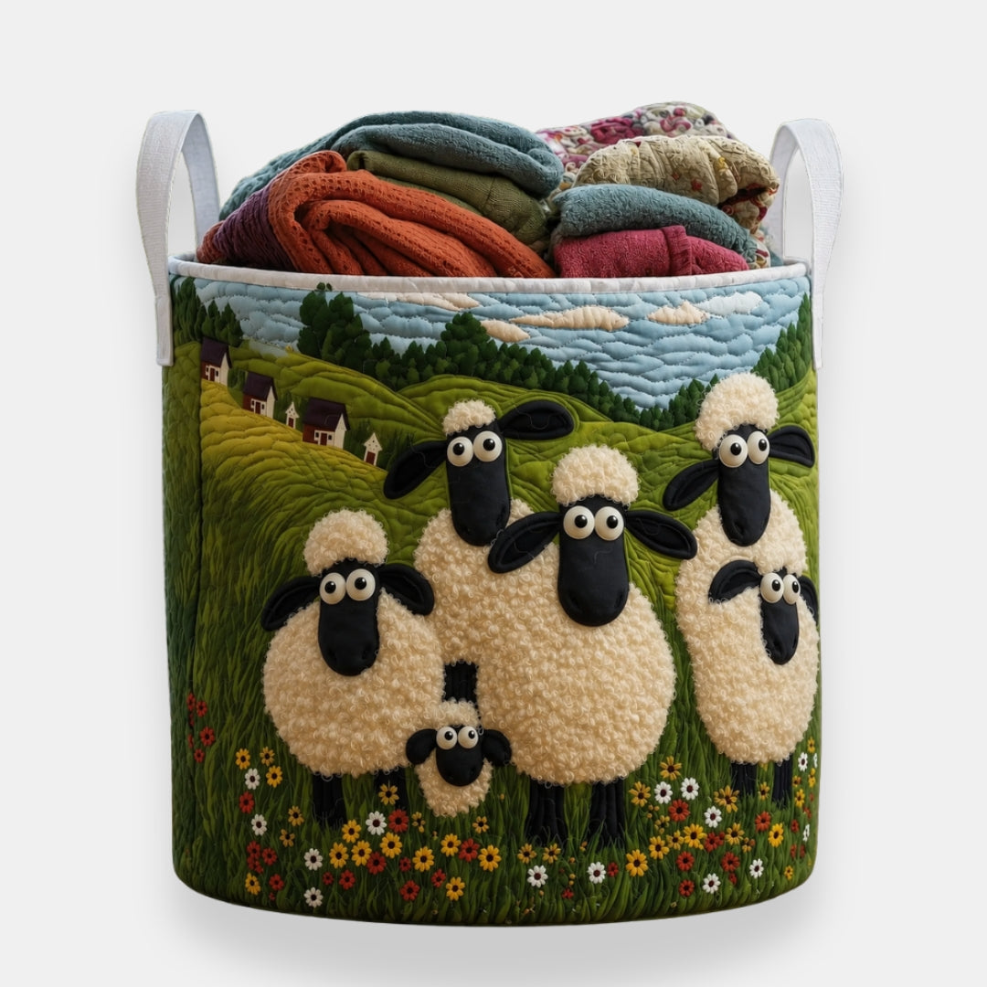 Panier Linge Moutons