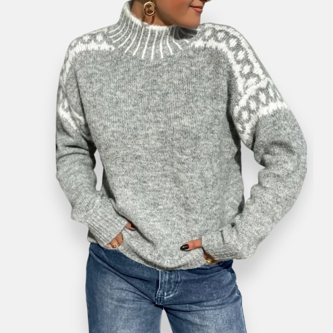 Mélina | Pull en maille à col roulé