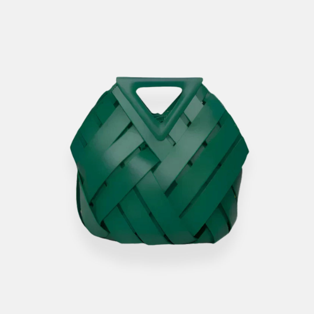 Zara | Sac tressé à poignée triangle