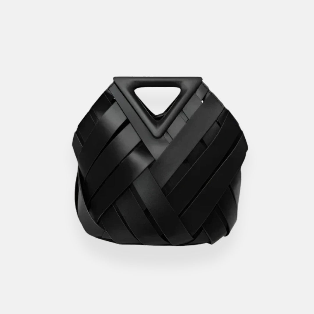 Zara | Sac tressé à poignée triangle