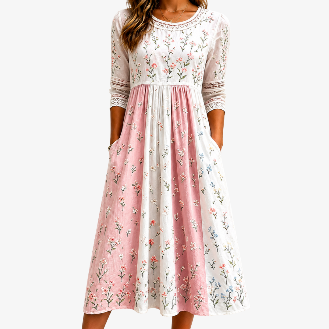 Ellyane | Robe Fleurie Ajourée