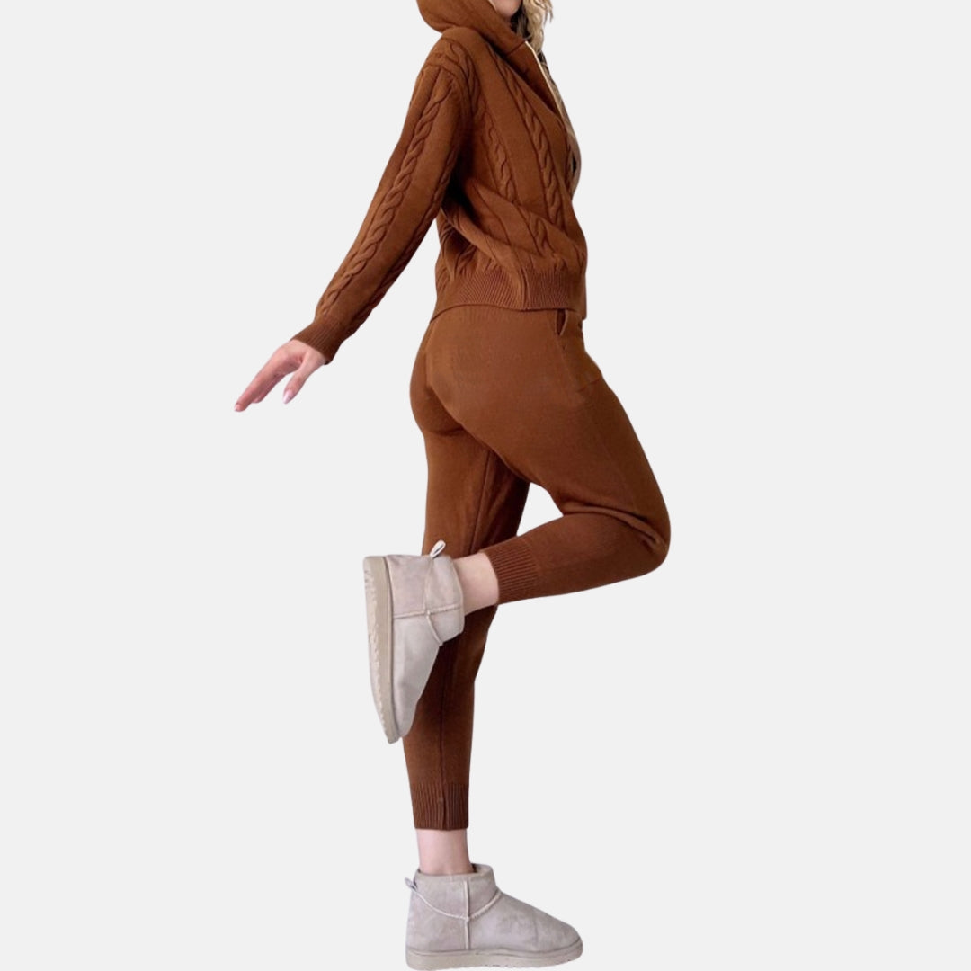 Louane | Ensemble tricoté zippé deux pièces