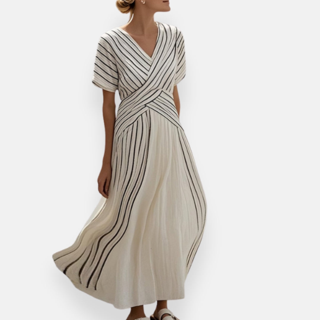 Alizée | Robe fluide à rayures