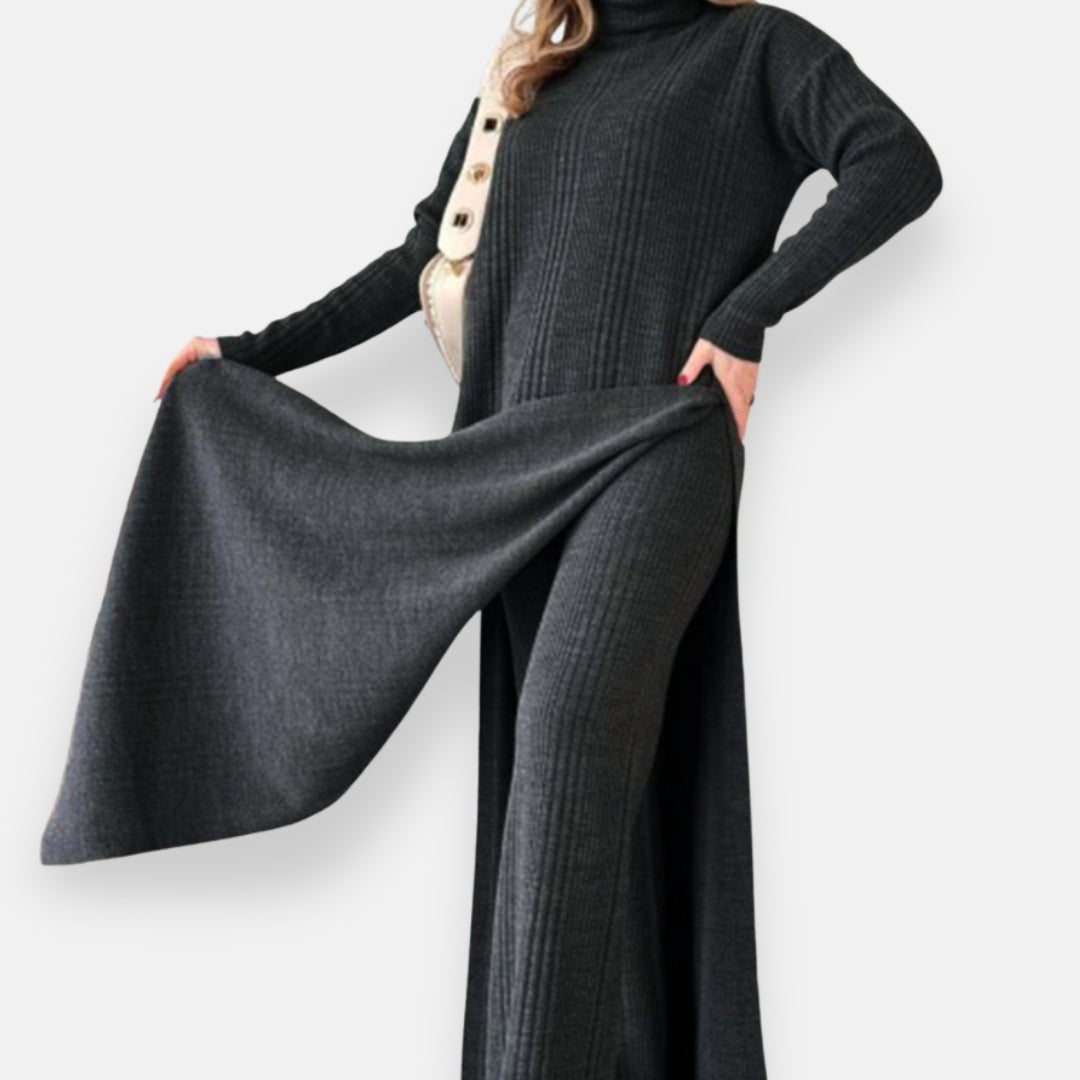 Mirelina | Ensemble pull long et pantalon côtelé