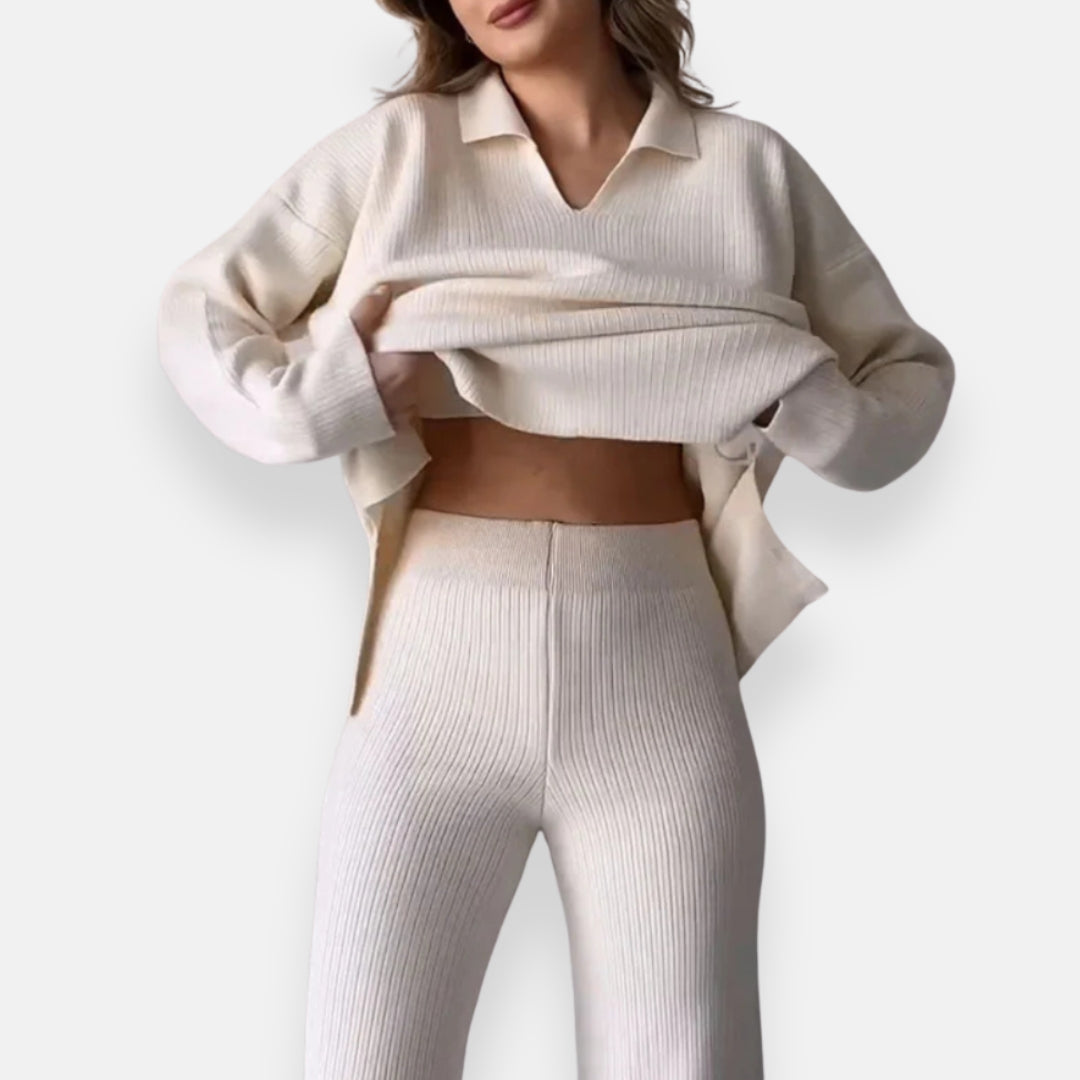 Isaure | Ensemble côtelé décontracté