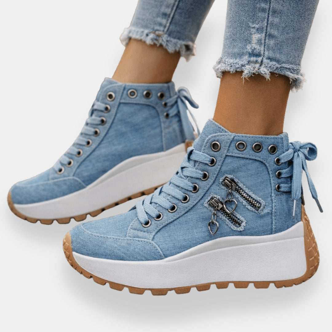 Elvinde | Sneakers montantes zippées