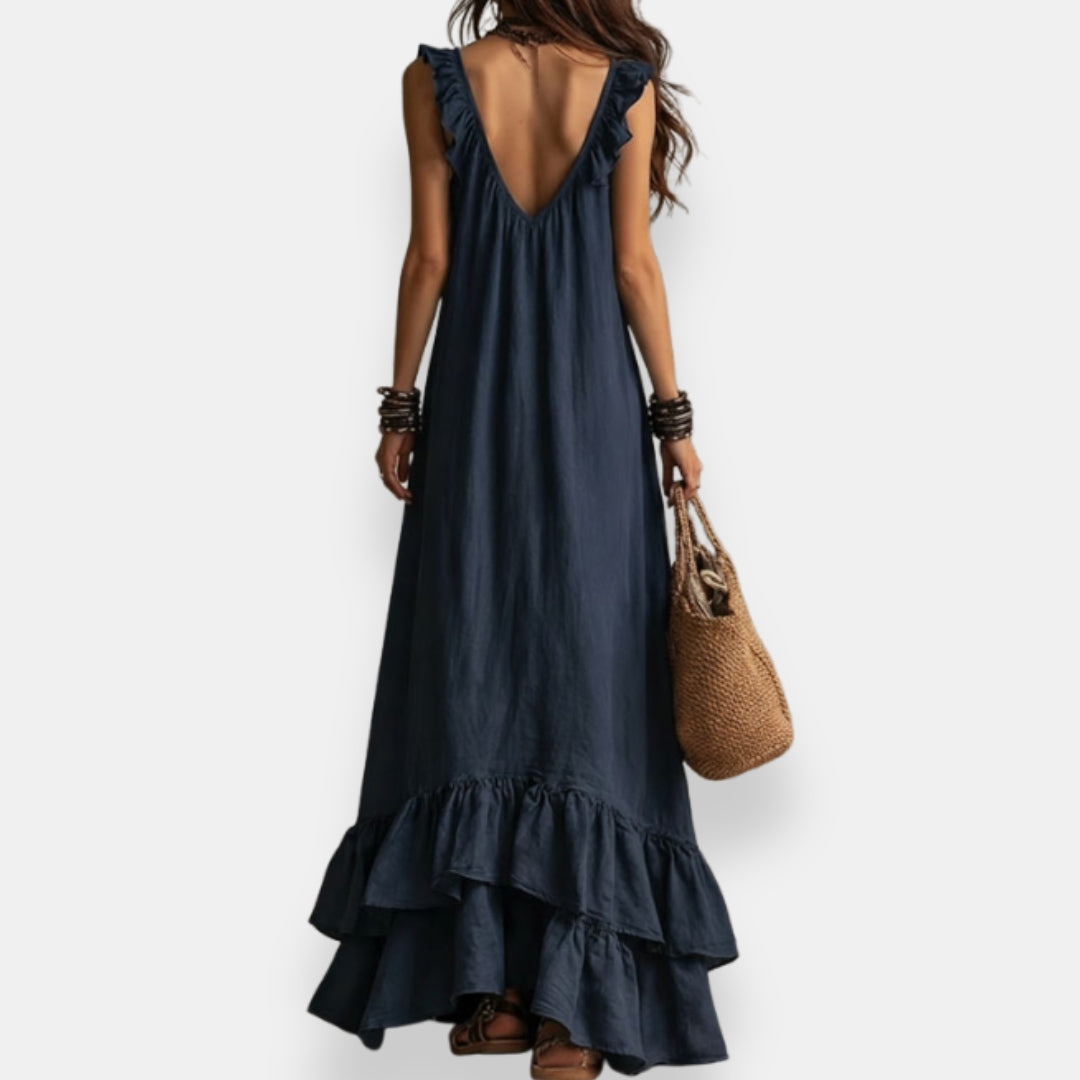 Fenella | Robe longue à volants