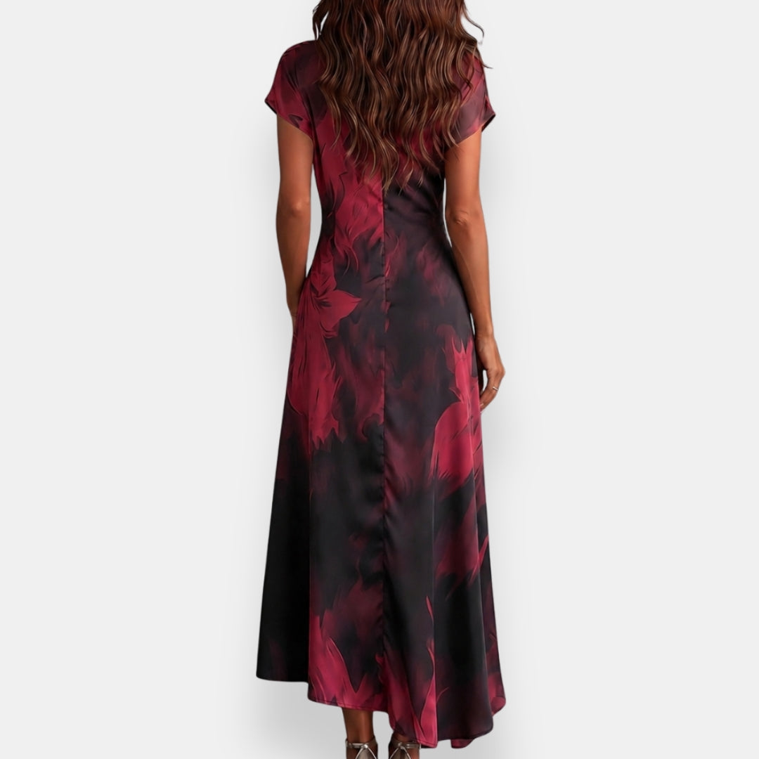 Valérie | Robe Fluide à Imprimé Abstrait