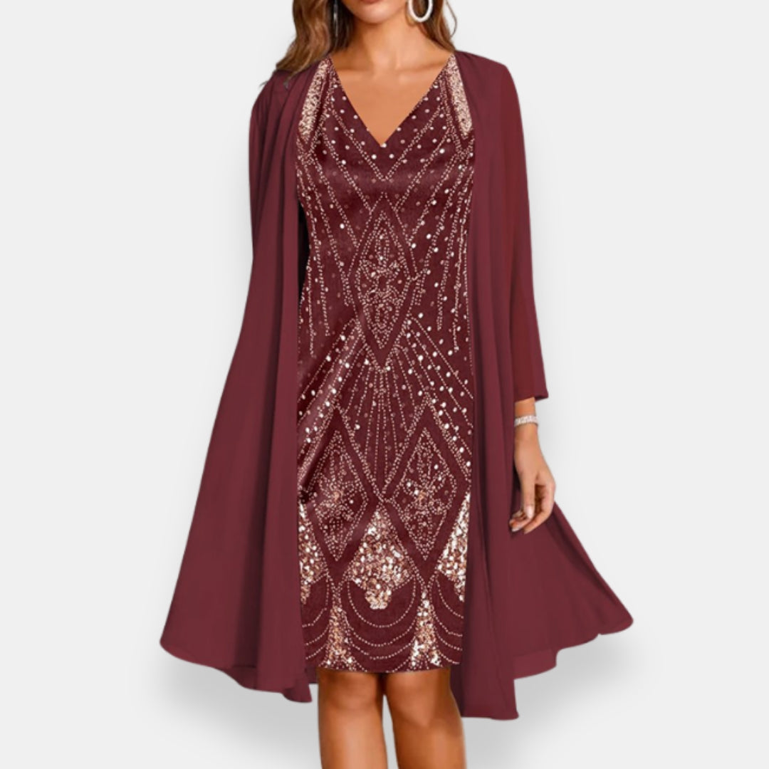 Naéva | Robe Pailletée Veste